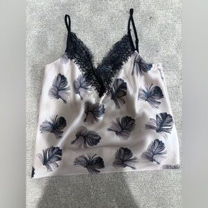 Bailey 44 Black and Cream Lace Trim Chemise